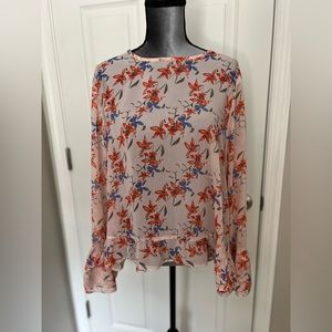 Pink with flowers top in XL